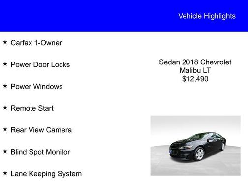 2018 Chevrolet Malibu LT W/1LT