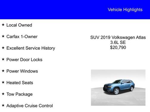 2019 Volkswagen Atlas 3.6 SE W/ TECHNOLOGY