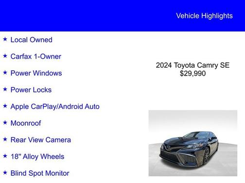 2024 Toyota Camry SE