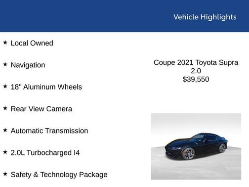 2021 Toyota Supra 2.0