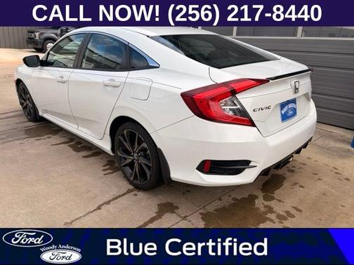 White 2019 Honda Civic SPORT