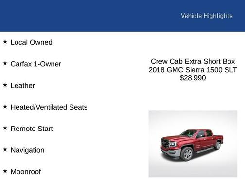 Red Quartz Tintcoat 2018 GMC Sierra 1500 SLT