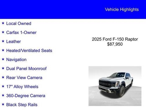 2025 Ford F-150 RAPTOR