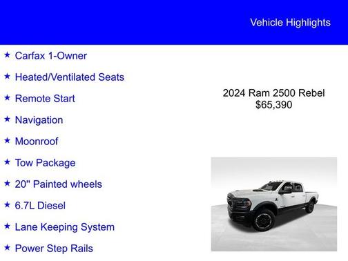 Bright White Clearcoat 2024 RAM 2500 POWER WAGON