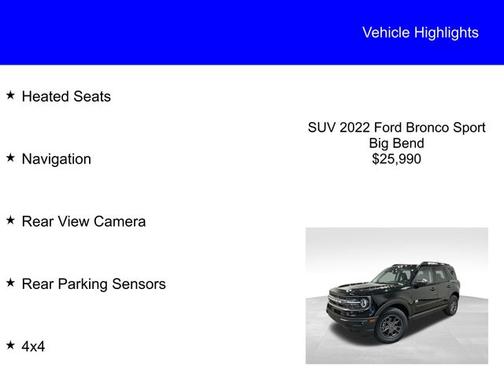 2022 Ford Bronco Sport BIG BEND