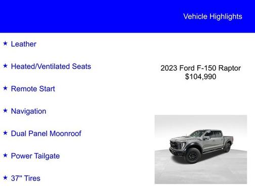 2023 Ford F-150 RAPTOR