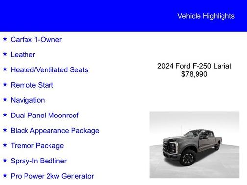 CARBONIZED GRAY 2024 Ford F-250 LARIAT