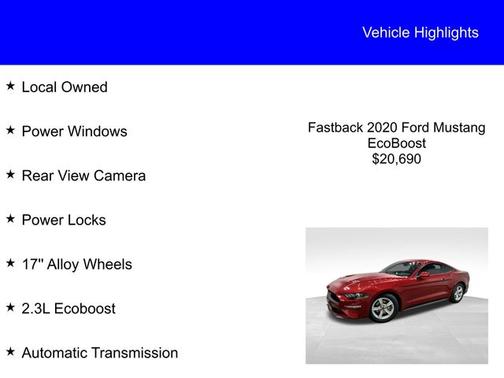 2020 Ford Mustang ECOBOOST