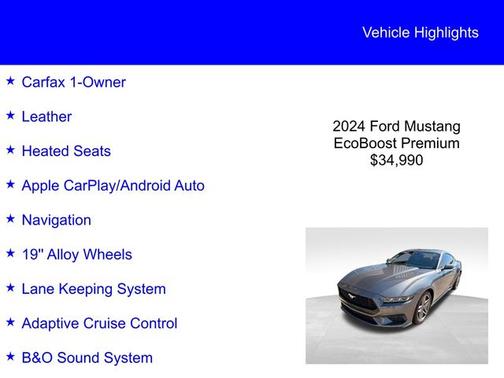 2024 Ford Mustang ECOBOOST PREMIUM