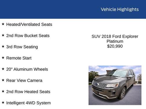 2018 Ford Explorer PLATINUM