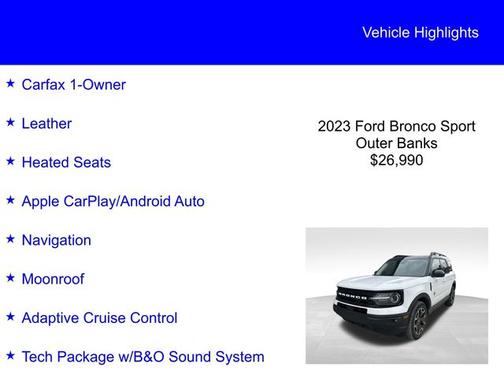 2023 Ford Bronco Sport OUTER BANKS