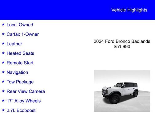 2024 Ford Bronco BADLANDS