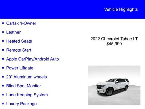 2022 Chevrolet Tahoe LT
