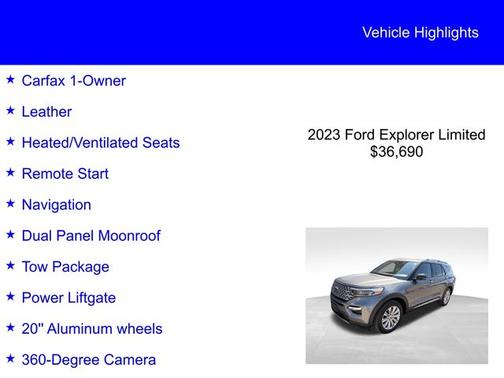 CARBONIZED GRAY METALLIC 2023 Ford Explorer LIMITED