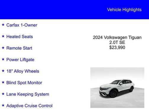 2024 Volkswagen Tiguan 2.0T SE
