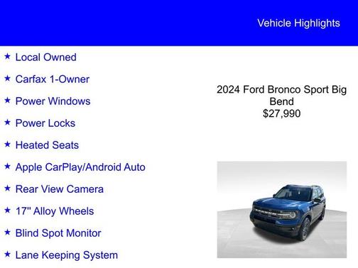 2024 Ford Bronco Sport BIG BEND