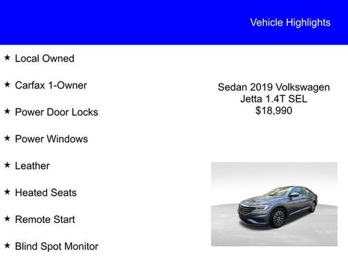 2019 Volkswagen Jetta 1.4T SEL