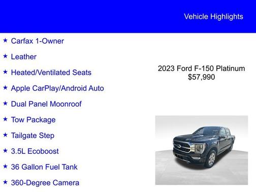 2023 Ford F-150 PLATINUM