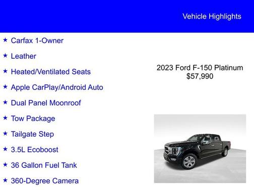 2023 Ford F-150 PLATINUM