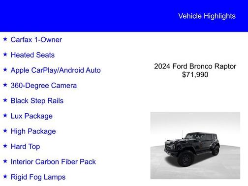 2024 Ford Bronco RAPTOR