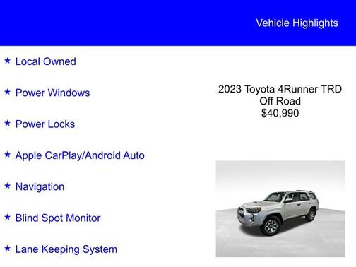 2023 Toyota 4Runner TRD OFF ROAD