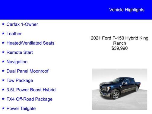 2021 Ford F-150 KING RANCH