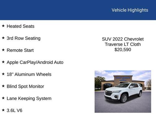 2022 Chevrolet Traverse LT CLOTH