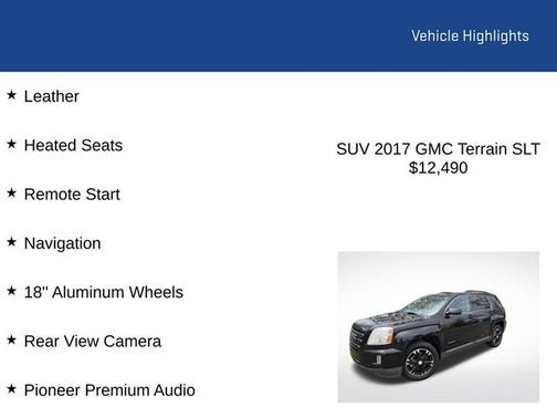 Onyx Black 2017 GMC Terrain SLT