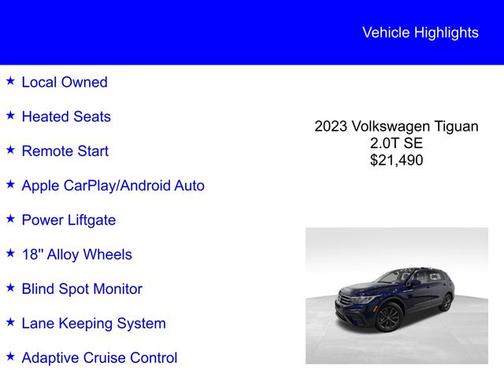 2023 Volkswagen Tiguan 2.0T SE