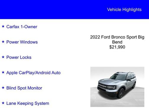 2022 Ford Bronco Sport BIG BEND