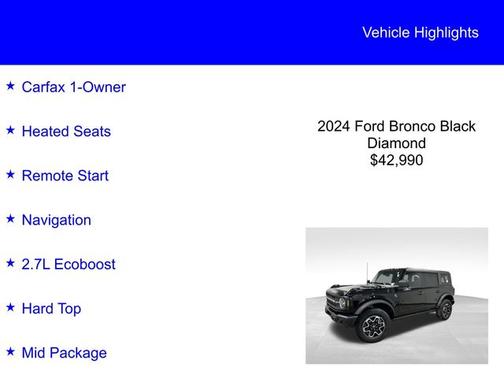 2024 Ford Bronco BLACK DIAMOND