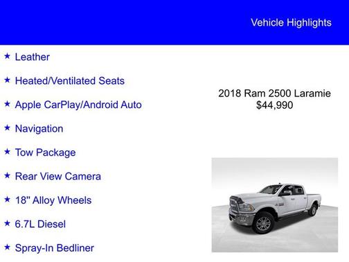 2018 RAM 2500 LARAMIE