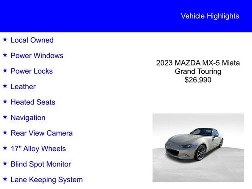2023 Mazda MX-5 Miata GRAND TOURING