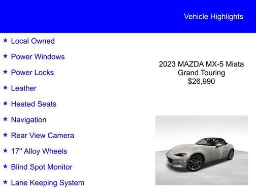 2023 Mazda MX-5 Miata GRAND TOURING