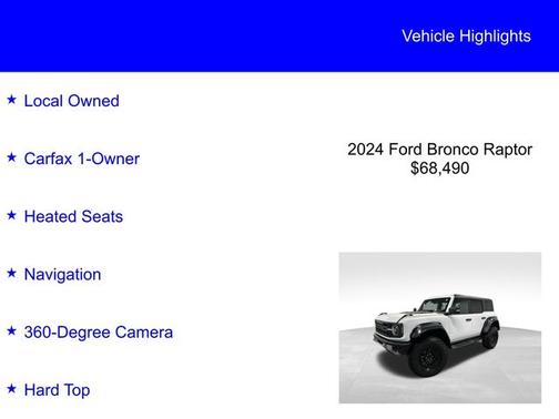 2024 Ford Bronco RAPTOR