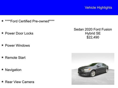 2020 Ford Fusion SE