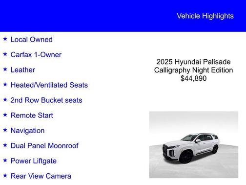 2025 Hyundai PALISADE CALLIGRAPHY NIGHT EDITION