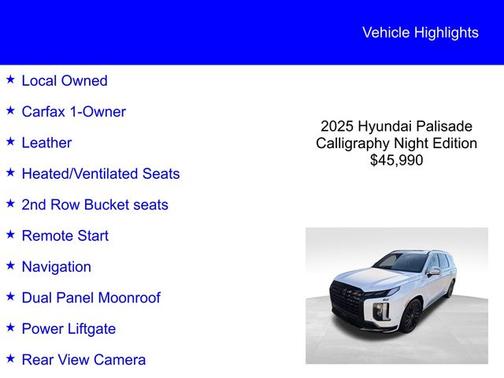 2025 Hyundai PALISADE CALLIGRAPHY NIGHT EDITION