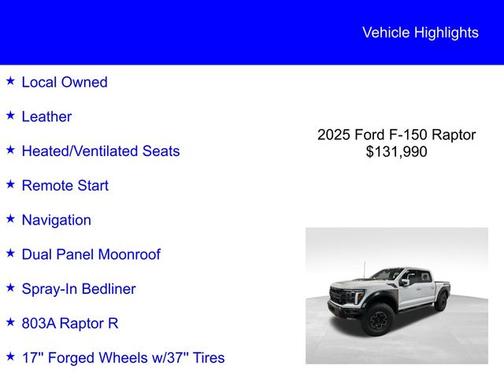 2025 Ford F-150 RAPTOR