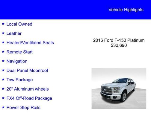 2016 Ford F-150 PLATINUM