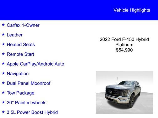 2022 Ford F-150 PLATINUM