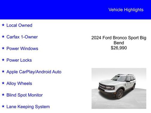 CACTUS GRAY 2024 Ford Bronco Sport BIG BEND