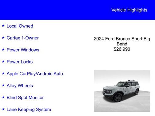 CACTUS GRAY 2024 Ford Bronco Sport BIG BEND