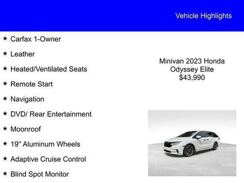 2023 Honda Odyssey ELITE