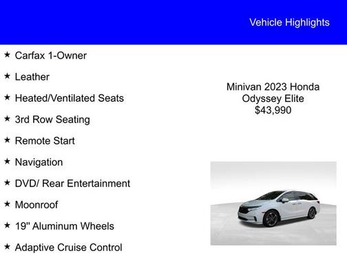 2023 Honda Odyssey ELITE