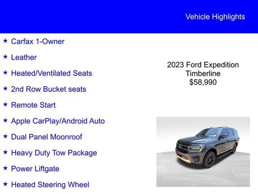 STONE BLUE 2023 Ford Expedition TIMBERLINE