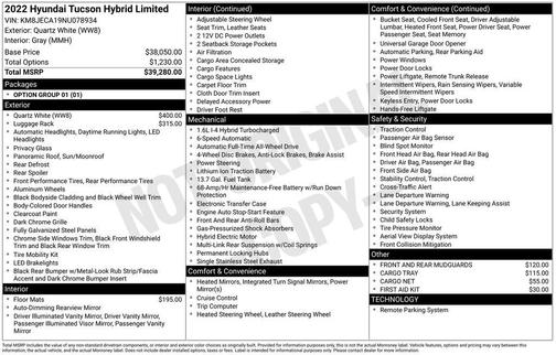 2022 Hyundai TUCSON Hybrid Limited