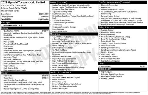 2022 Hyundai TUCSON Hybrid Limited