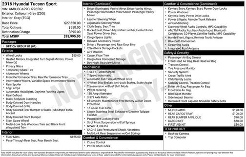 2016 Hyundai TUCSON Sport