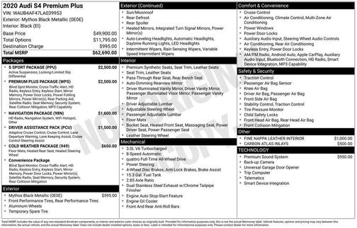 2020 Audi S4 3.0T Premium